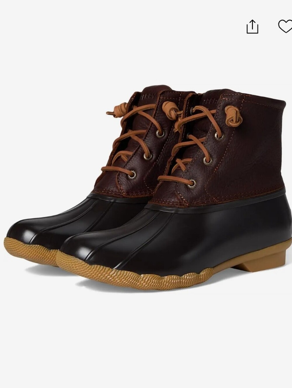 NEW Sperry Saltwater Tan/Navy Duck Water Boots Size 7 With Box